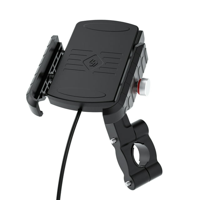 Soporte de teléfono para motocicleta TFixol con cargador inalámbrico Qi 15W rápido TFixol Soporte