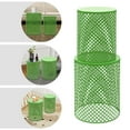 thumbnail image 3 of ToppiJoy 2PCs Outdoor Freestanding Side Table,Cylindrical Small Accent Table, Metal Modern Conner Table, Indoor End Table for Porch,Backyard(Green), 3 of 12