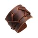 thumbnail image 1 of Brazalete ancho auténtico de cuero genuino informal para hombre, color marrón, 1 of 3