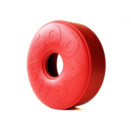 UPC: 0810216023171 | SodaPup Natural Rubber Life Ring Dog Toy – Chew Toy – Treat Dispenser – Slow Feeder – Designed for Heavy Chewers – Large – Red