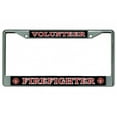thumbnail image 1 of Volunteer Firefighter Chrome License Plate Frame, 1 of 1