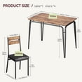 thumbnail image 3 of Dining Table for 4, Small Table and Chairs Set of 4, Square Dinette Set for 4, Dinner Table Set, 5 Piece Kitchen & Dining Room Sets for Small Space, 3 of 9