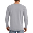 thumbnail image 4 of Zimjoy Men's Quick Dry Active Shirts Crew Neck UPF 50+ Pullover Moisture Wicking Athletic Sports Fishing Shirts, Light Gray L, 4 of 4