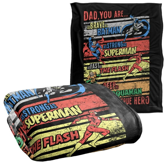 JLA A True Hero Officially Licensed Silky Touch Super Soft Throw Blanket 50' x 60'