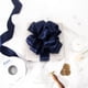 thumbnail image 2 of Cinta Ribbli de satén azul marino con alambre, 3,8 cm, azul marino, 18 m, Navidad, 2 of 4
