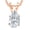 Rose Gold, variant on IGI Certified LAB-GROWN Princess Cut Diamond Pendant Necklace 4 Prong (E-F Color, VS1-VS2 Clarity Ideal Cut) 18" 14K Gold Chain Platinum 4 Carat Princess Shape