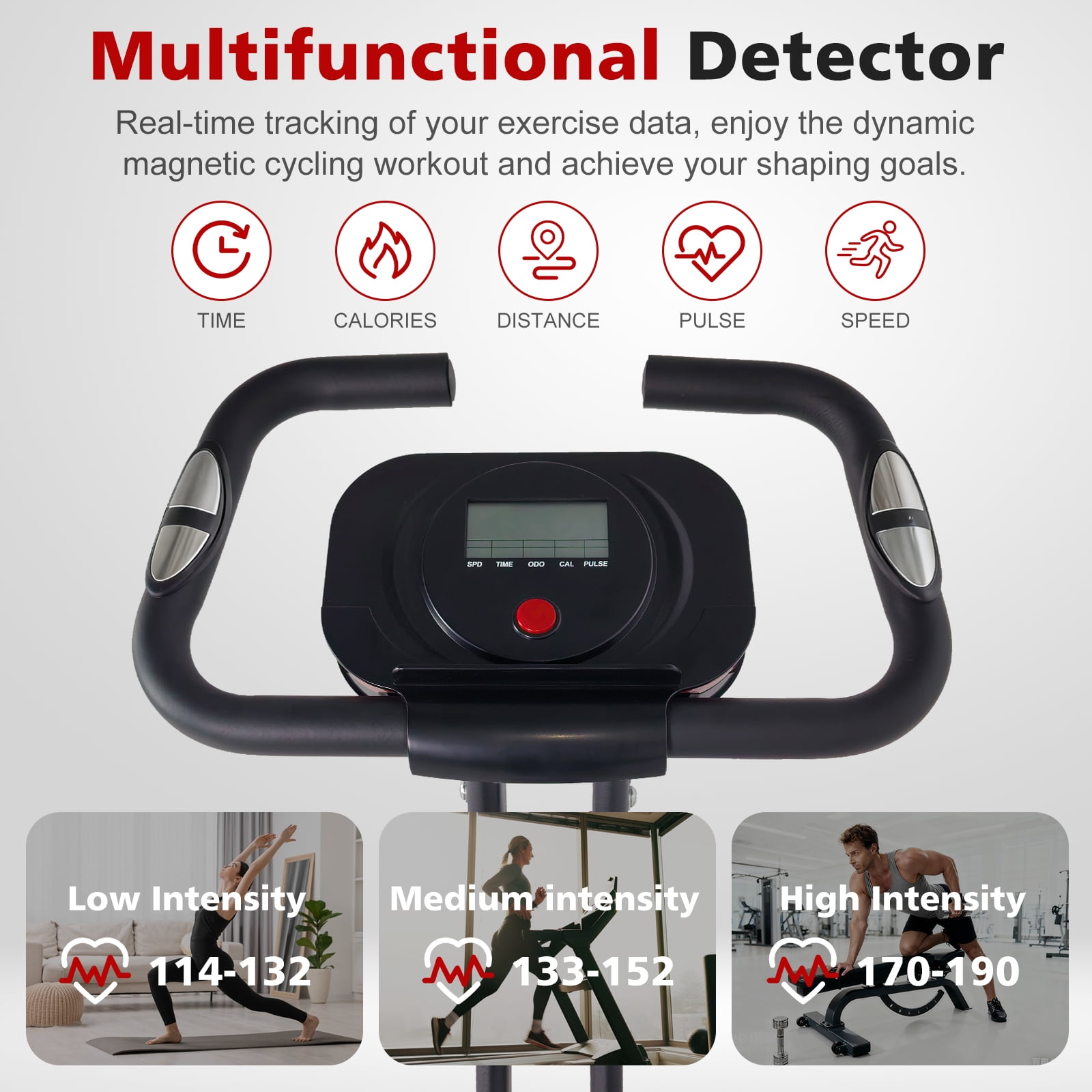 HooKung X Bike Foldable Stationary Bike, Folding Upright Exercise Bike for Home