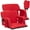 red, variant on Kselythan 2 Pack Stadium Seats with Back Support and Padded Cushion - Extra Wide Bleacher Chair with Anti-Slip Mat - Reclining Stadium Football Seats - 6 Adjustable Angle, Large Pockets, Cup Holders