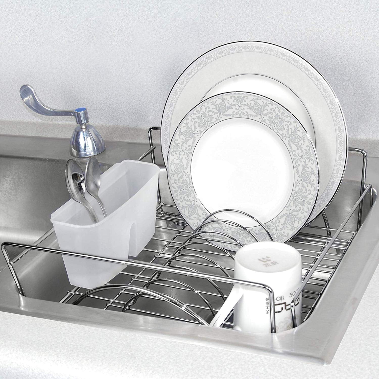 Adjustable Over-The-Sink Dish Drainer (with Cutlery Holder) – The