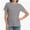Gray, variant on Womens Tops Short/Long Sleeve T-Shirts Fitted Crewneck Tee