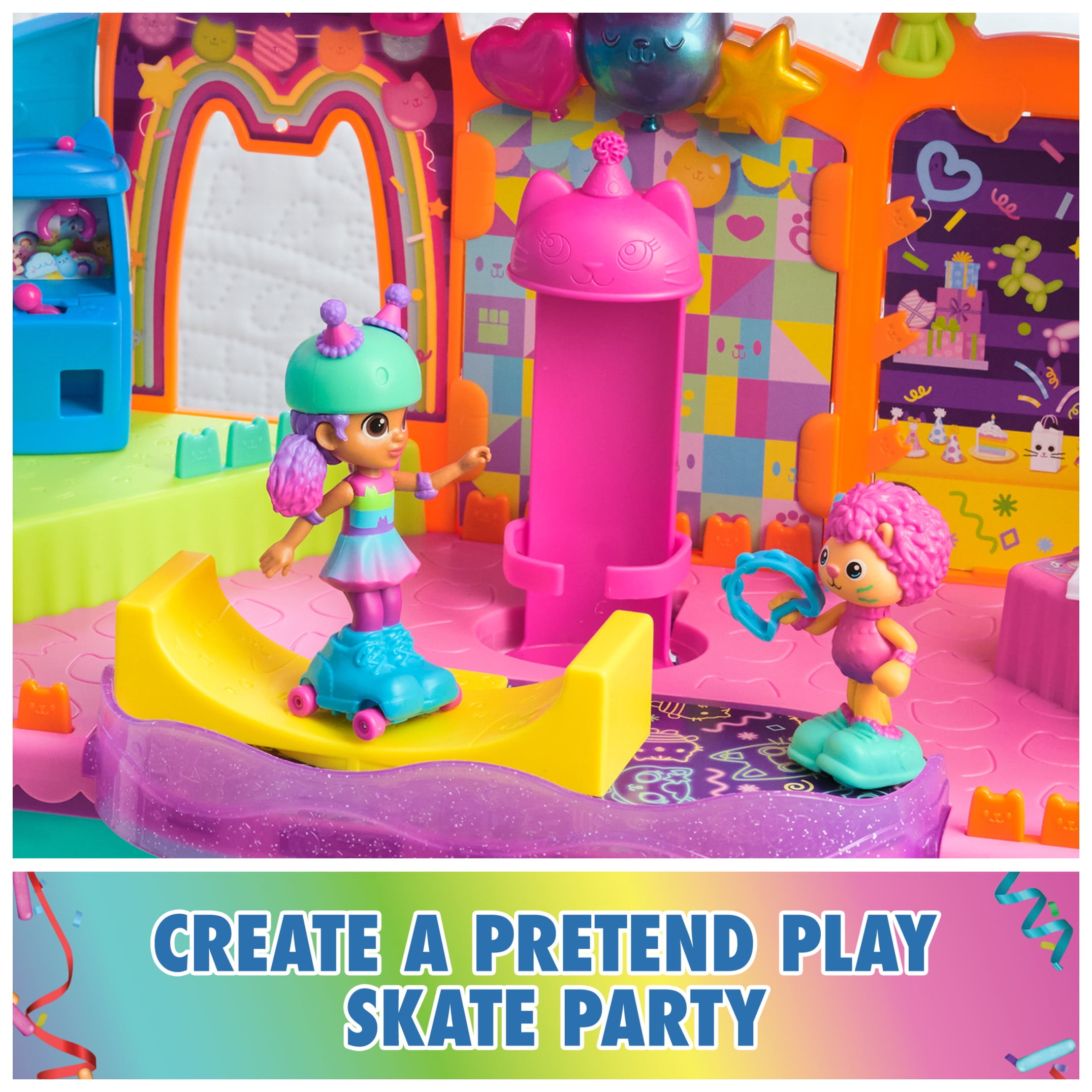 Gabby’s Dollhouse, Party Room Playset with Toy Figures, Furniture & Accessories