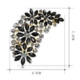 thumbnail image 6 of Hyasfey Rhinestone Feather Brooch Faux Crystal Flower Elegant Clothing Accessories Sweater Cardigan Coat Business Suit Lapel Pin Fashion Jewelry Gift, 6 of 8