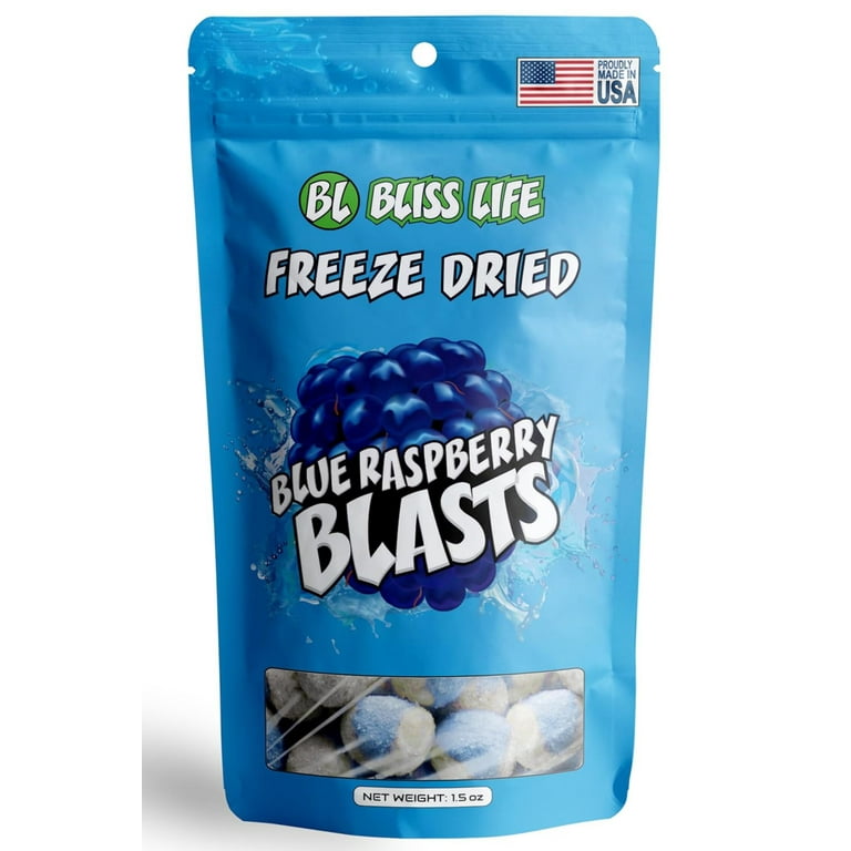 Bliss Life Blue Raspberry Blasts Freeze Dried Candy 1.5 oz, fruit