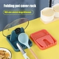 thumbnail image 4 of Spoon Rack Kitchen Foldable Pot Lid Rack Spoon Rack Cutlery Storage Rack Suitable for Fork Spatula Rack Pot Lid Rack Cutlery Storage Rack(Color:Green), 4 of 5