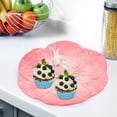 thumbnail image 4 of Kids Ceramic Dish Chinese Cabbage Design Dinner Plate Food Platter with Rabbit for Dessert Fruit Salad (Pink), 4 of 9