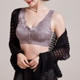 thumbnail image 6 of Bra Front Closure, Hugcore Gathering and Adjusting Strapless Bra Underwear with Large Breasts Small Thin Breathable No Rings Breasts Anti Sagging Bra Bras for Elderly Women Purple M, 6 of 6