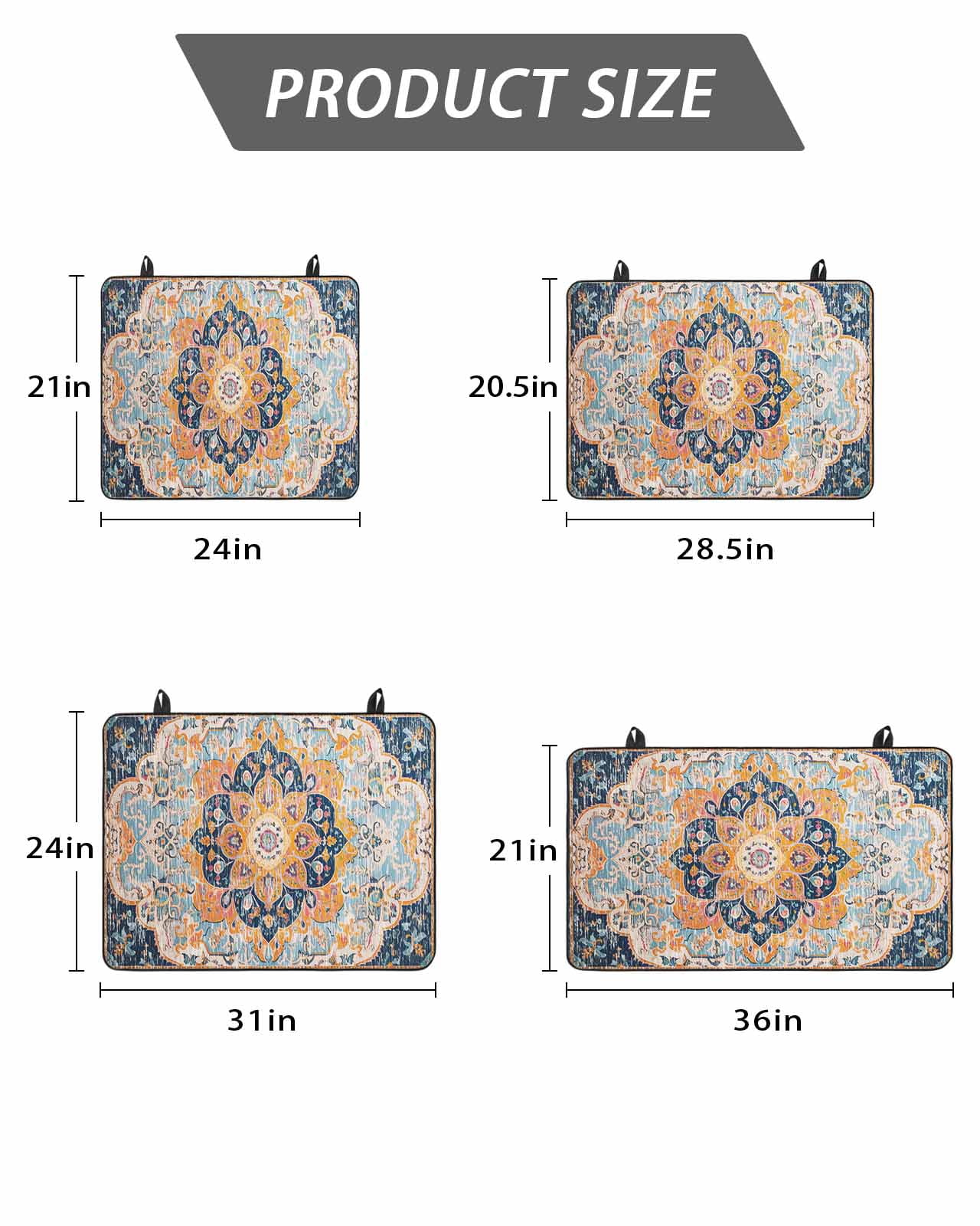 Stove Top Covers for Electric Stove, Blue Glass Stovetop Cover Protector, Ethnic Middle Century Geometric Abstract Western Induction Cooktop Protector Oven Mat for Kitchen Countertop 24"x21"