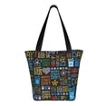 thumbnail image 3 of Horeoi Happy Father Day Print Shoulder Bag for Women Large Capacity Zipper Tote for Shopping Beach Travel Gym with Inner Pocket, 3 of 7