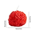 thumbnail image 3 of Rose Ball Aroma Candle - Red & White Wax Decorative Scented Candle for Valentine's Day, Weddings, Home Ambiance (Large 9x9x7cm / Small 5x5x5cm), 3 of 6