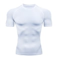 thumbnail image 4 of De Manga Corta De Los Hombres De Compresión Ropa Deportiva Traje Estaciones Primavera Gimnasio Ajustada Yoga Conjuntos De Entrenamiento Jogging Running Fitnesspangjing, 4 of 4