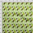 thumbnail image 3 of oneOone Polyester Lycra Olive Green Fabric Triangle & Brush Stroke Abstract Fabric For Sewing Printed Craft Fabric By The Yard 56 Inch Wide, 3 of 4