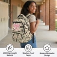 thumbnail image 3 of Jeiento Patriotic Cowgirl Boots Backpack for Girls, 17 Inch Lightweight School Bag for Ages 9-12, Elementary Backpack with 600D Breathable & Multi-Pockets, 3 of 7