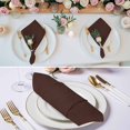 thumbnail image 2 of Solid Brown Cloth Napkins, Vintage Minimalism Abstract Denim Pattern Washable and Reusable Dinner Napkins Set of 4, Table Napkin for Kitchen Party Birthday Wedding Hotel Housewarming 20"x20", 2 of 8