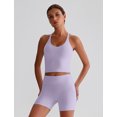 thumbnail image 3 of IDOPIP Womens Cross Back Athletic Tank Tops with Bulit in Bra V Neck Longline Sports Gym Bra Workout Yoga Pilates Tops, 3 of 6