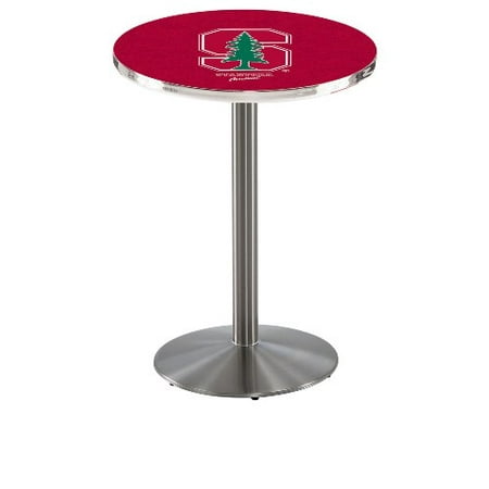 NCAA Pub Table by Holland Bar Stool, Stainless - Stanford, 36'' -