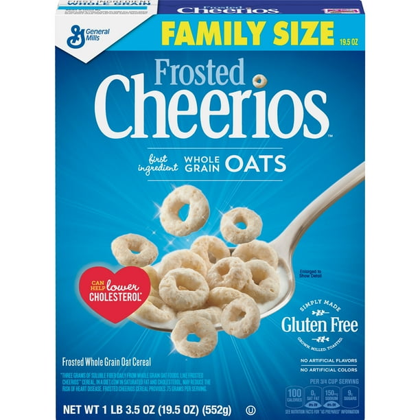General Mills, Frosted Cheerios Cereal, Gluten Free, Family Size 19.5