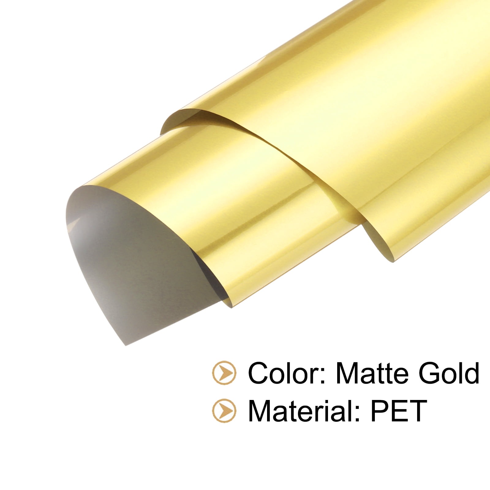 100 Sheets Heat Reactive Foil 20x29cm Matte Gold Foil Transfer Sheets Toner Reactive Foil Transfer Foil
