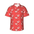 thumbnail image 2 of Picia Cartoon Rooster Gentle Cotton Regular Fit Short Sleeve Casual Hawaiian Shirt for Men-X-Large, 2 of 9