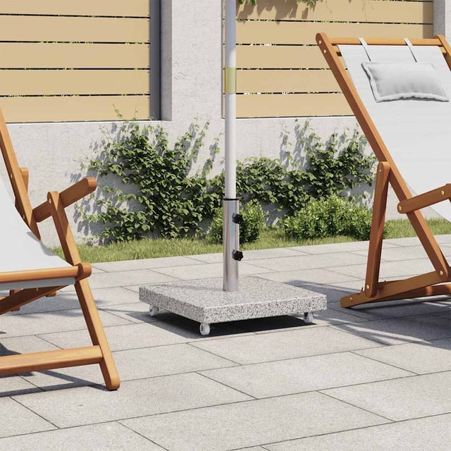 vidaXL Base de Parasol Carrée de 66,1 Lb avec Roues, Tuyau en Acier Inoxydable, 17,7"X17,7 Pouces Gris