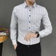 thumbnail image 3 of Moda Hombre Tops Camisas casuales Camisas de rayas delgadas Blusa de trabajo (Blanco) (XL) Tmvgtek Para estrenar, 3 of 4