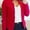 Red, variant on MORTTIC Plus Size Women's Open Front Long Sleeve Blazer, Casual Solid Color Office Suit Jacket, S-5XL