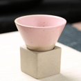 thumbnail image 1 of kurtrusly Pottery Tea Cup Hand Crafted Kung Fu Tea 100ml for Tea Lover Indoor Outdoor Pink, 1 of 8