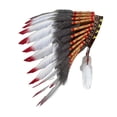 thumbnail image 4 of Indian Headdress de Plumas Artificiales Disfraz Cosplay Complemento Tradicional para Fiestas Temáticas y Festivales Adecuado para Adultos y, 4 of 8