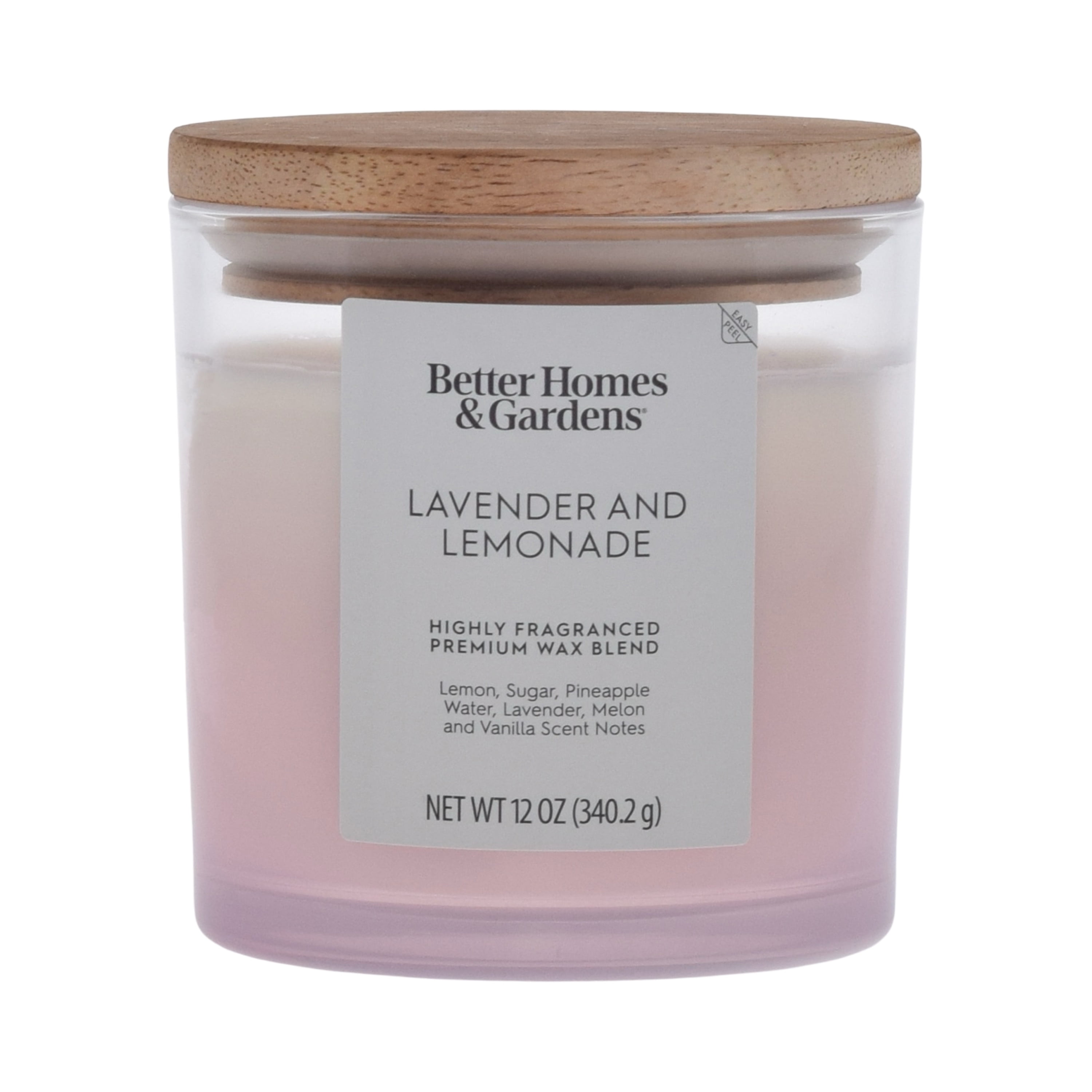 (4 pack) Better Homes and Gardens Lavender and Lemonade Scented 2-Wick Ombre Jar Candle 12oz.