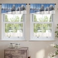 thumbnail image 2 of LALILO Kitchen Curtain Valance Winter Nature Rod Pocket Window Curtain 52"x 18" Set of 2, 2 of 6