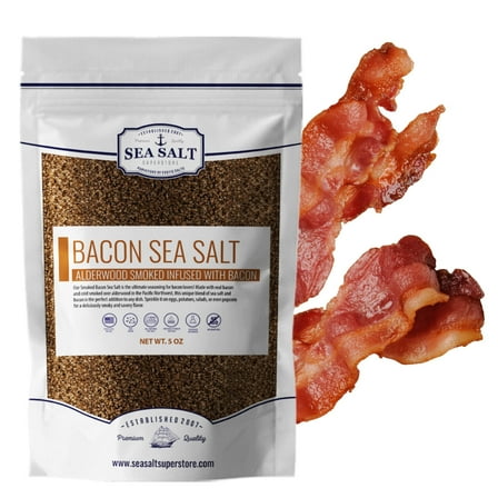 Sea Salt Superstore Alderwood Smoked Bacon Sea Salt, 5 oz Gluten-Free