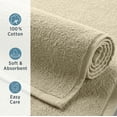 thumbnail image 2 of WelHome 2 Piece Bath Mat Set, 100% Cotton Floor Towels, 20" x 30", Terry Loop, Reversible, Machine Washable, Ultra Soft & Absorbent Bathtub Mats - Brown Rice, 2 of 6