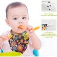 thumbnail image 3 of Floral with Rainbow Baby Muslin Washcloths Soft Absorbent Face Towel, Colorful Spring Flowers Burp Cloths Cotton Bath Wipes 5 PCS Infant Wash Cloth for Newborn Boys Girls 12x12 inches, 3 of 6