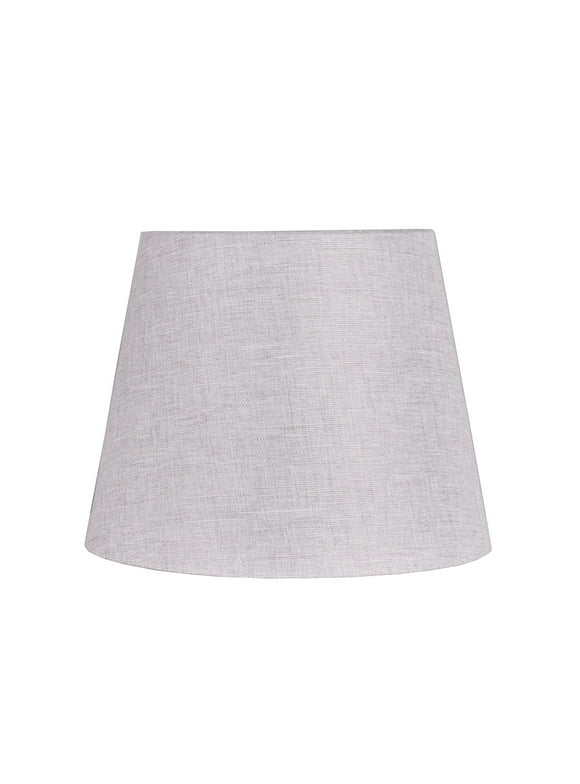 Better Homes & Gardens Tall Gray Linen Fabric Drum Lamp Shade, Modern, Adult Use