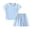 Light Blue, variant on Girls Outfit Sets Girls Short Sleeve Raglan Tee and Drawstring Pocket Shorts Summer Activewear Set 2 Piece Outfit(Purple,7-8 Years)