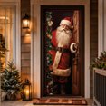 thumbnail image 4 of Christmas Santa Door Cover Vintage Santa Claus Hanging Decoration For Front Door Porch Holiday Home Party Decor, 4 of 7