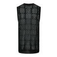 thumbnail image 5 of Bcfgryg Men's Knitted Hollowed Out Vest Crew Neck Sleeveless Men's Vest, 5 of 5