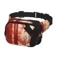 thumbnail image 2 of Disketp Silhouette Trompette Rouge Art pour Sac Banane Double Couche, Sac Banane Réglable pour Voyage, Course et Randonnée, Sac Ceinture Léger pour Hommes et Femmes, 2 of 9