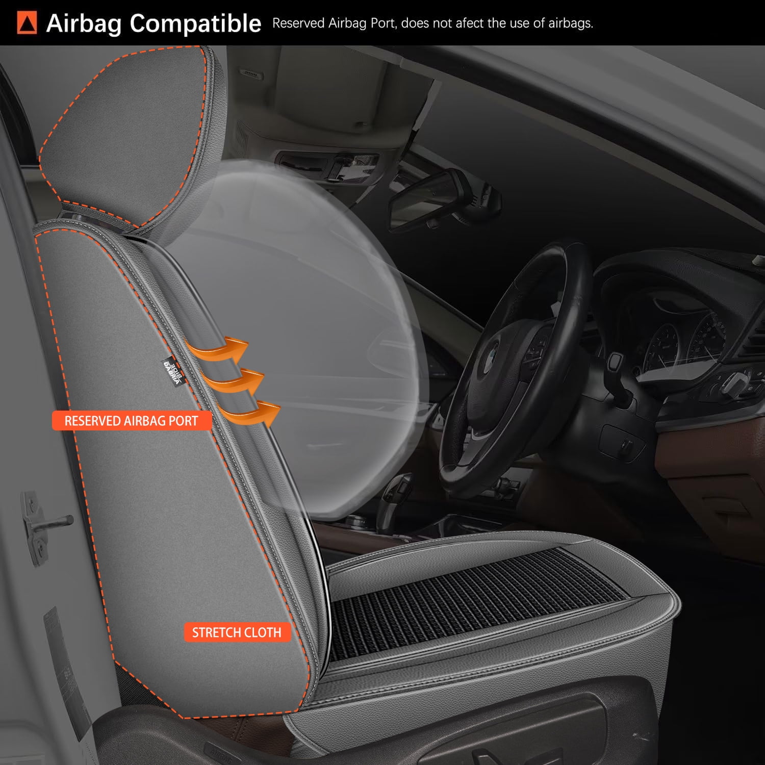 DIKSOAKR Car Seat Covers for Toyota RAV4 2013-2025 2026 Waterproof Leather Seat Covers Car Seat Protector Compatible Airbag Grey,Front Set( 2 Seats)