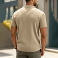 thumbnail image 6 of Dolkfu Minimalist Men'S&nbsp;Shirts Short Sleeve Pull-on Crew Neck Yellow T-Shirts Athletic Modern Solid Tops Khaki,Xxxl, 6 of 6