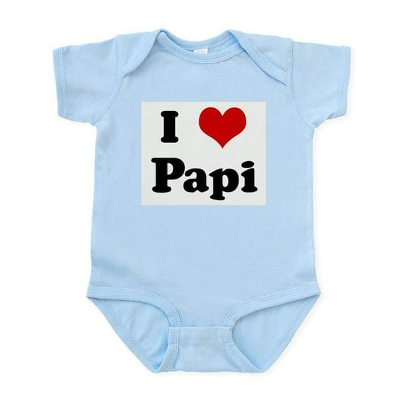 CafePress - I Love Papi Infant Bodysuit - Baby Light Bodysuit, Size Newborn - 24 Months